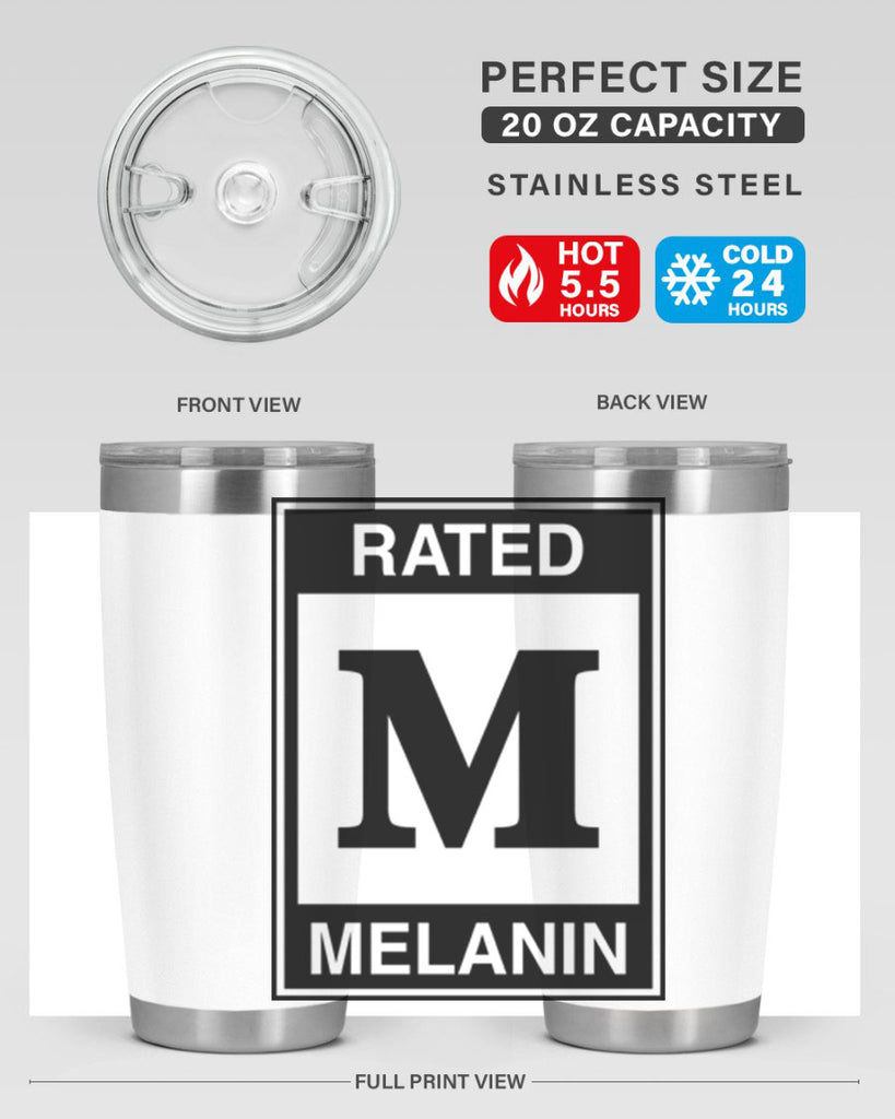 ratedm melanin 44#- black words phrases- Cotton Tank