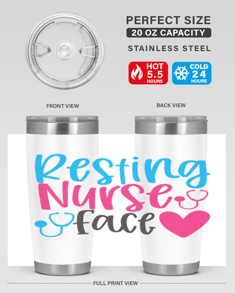 resting nurse face Style 355#- nurse- tumbler
