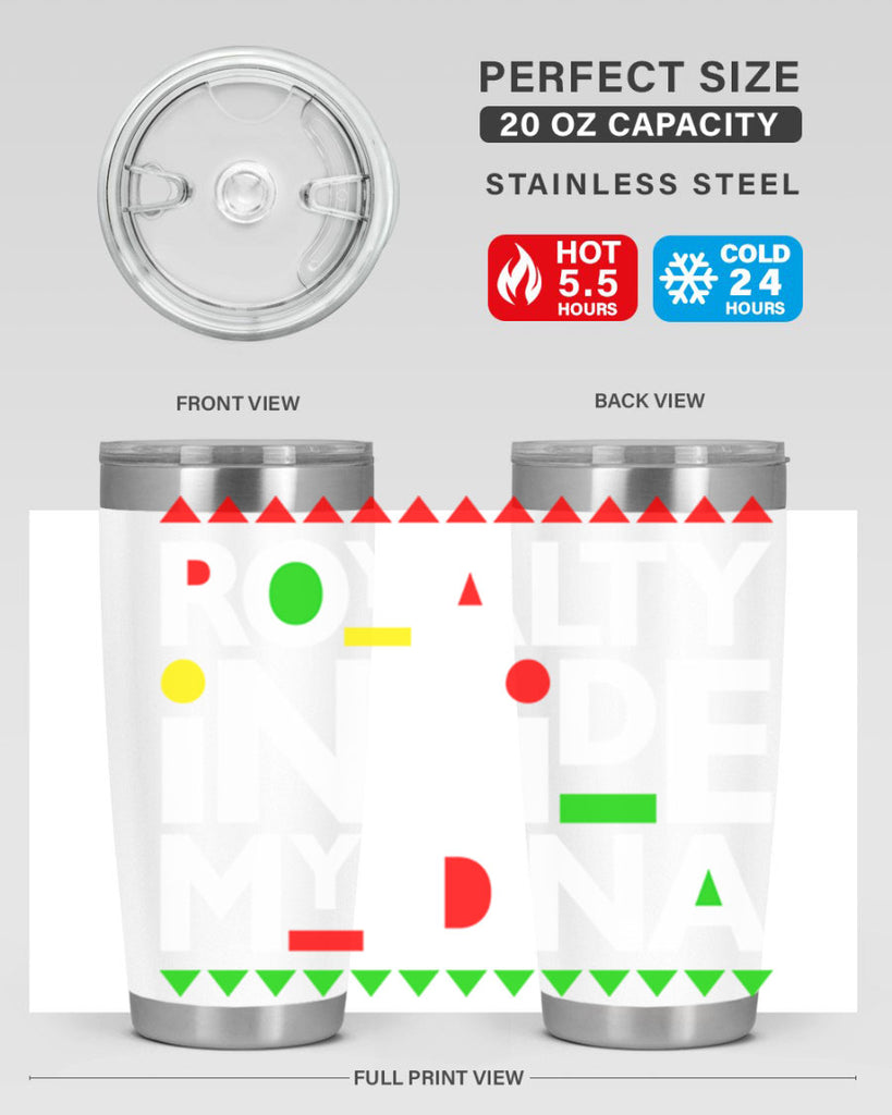 royalty inside my dna 42#- black words phrases- Cotton Tank