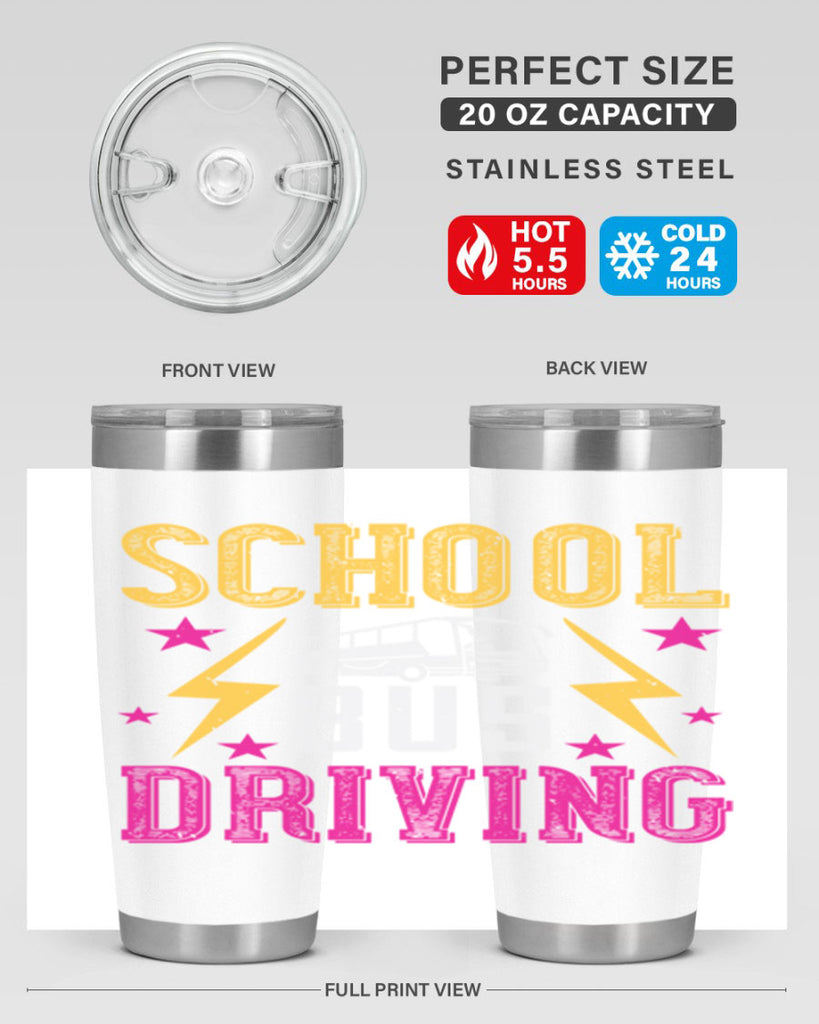 school bus driving Style 17#- bus driver- tumbler