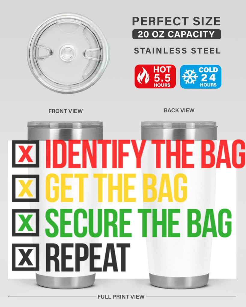 secure the bag 38#- black words phrases- Cotton Tank