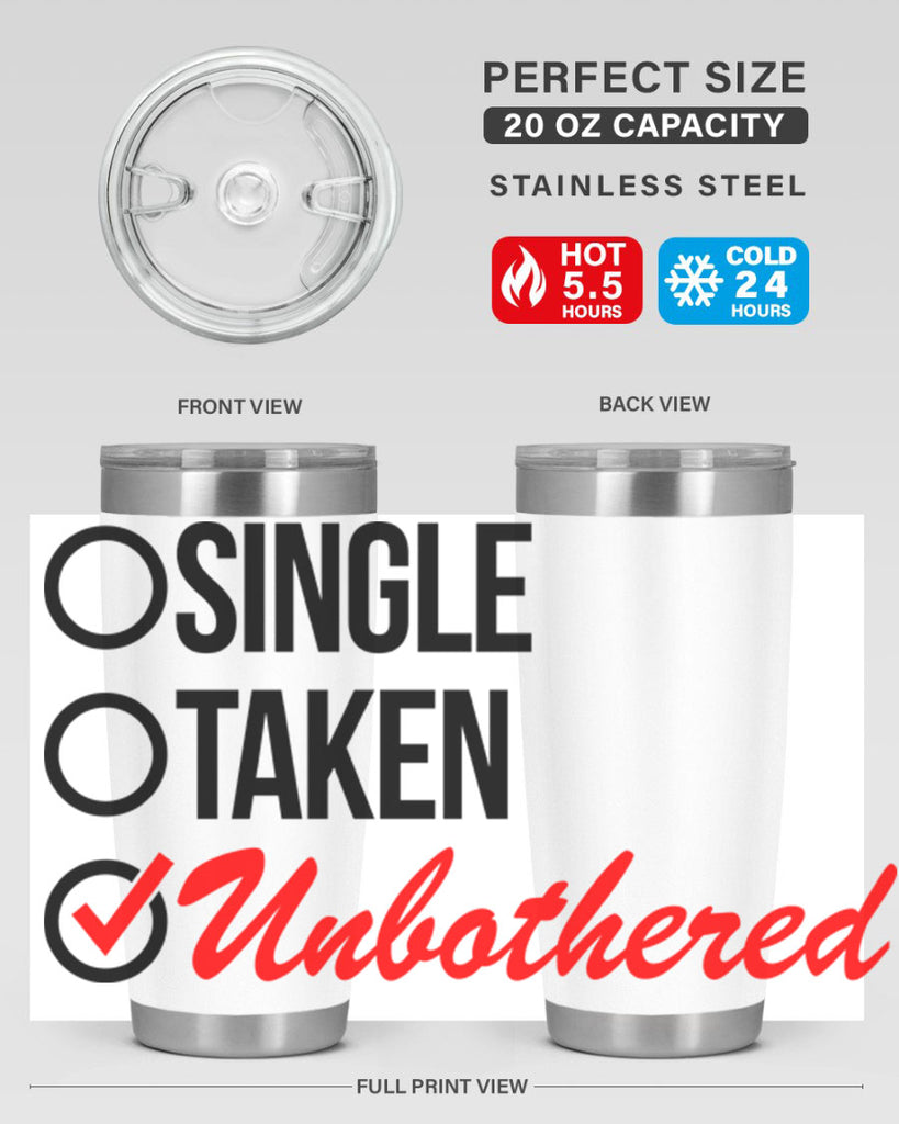 single taken unbothered 35#- black words phrases- Cotton Tank