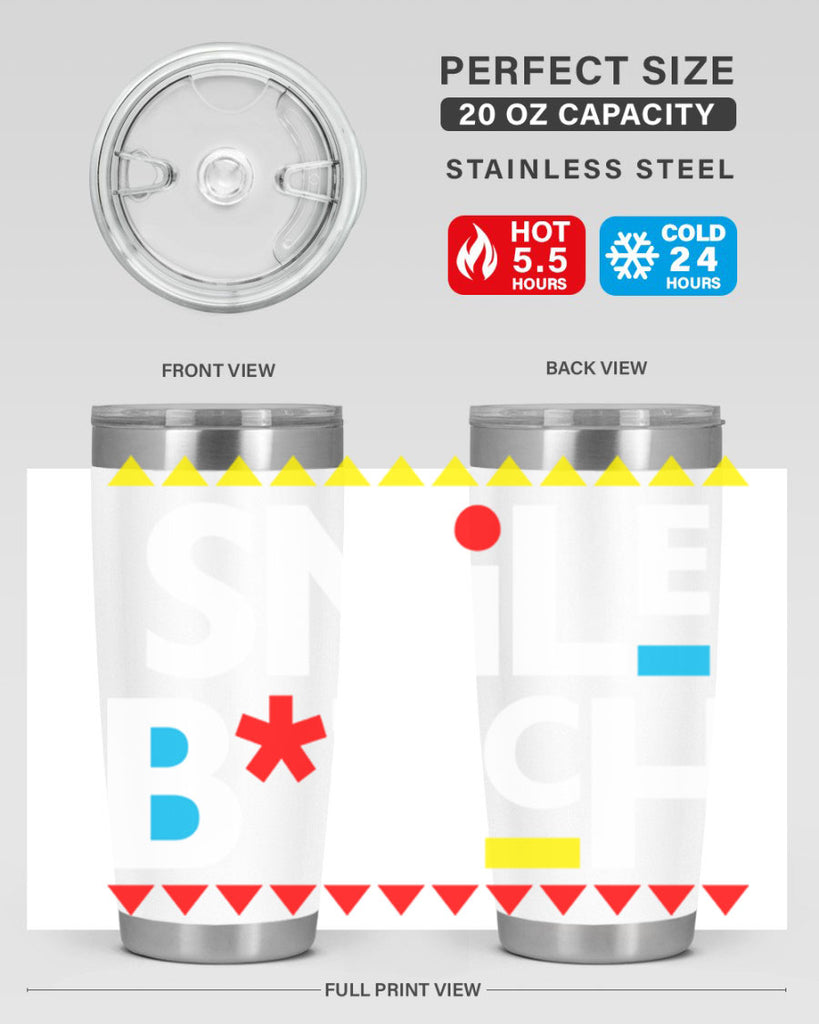 smile bitch 30#- black words phrases- Cotton Tank