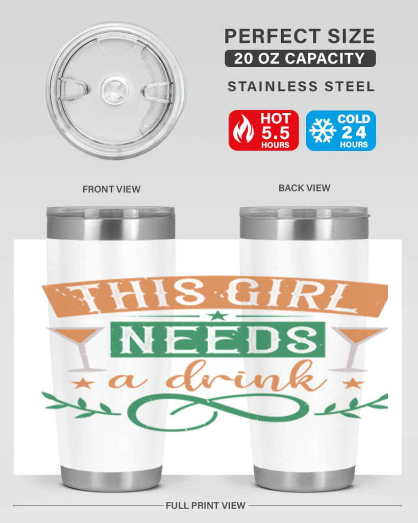 this girl needs a drink 36#- mardi gras- Tumbler