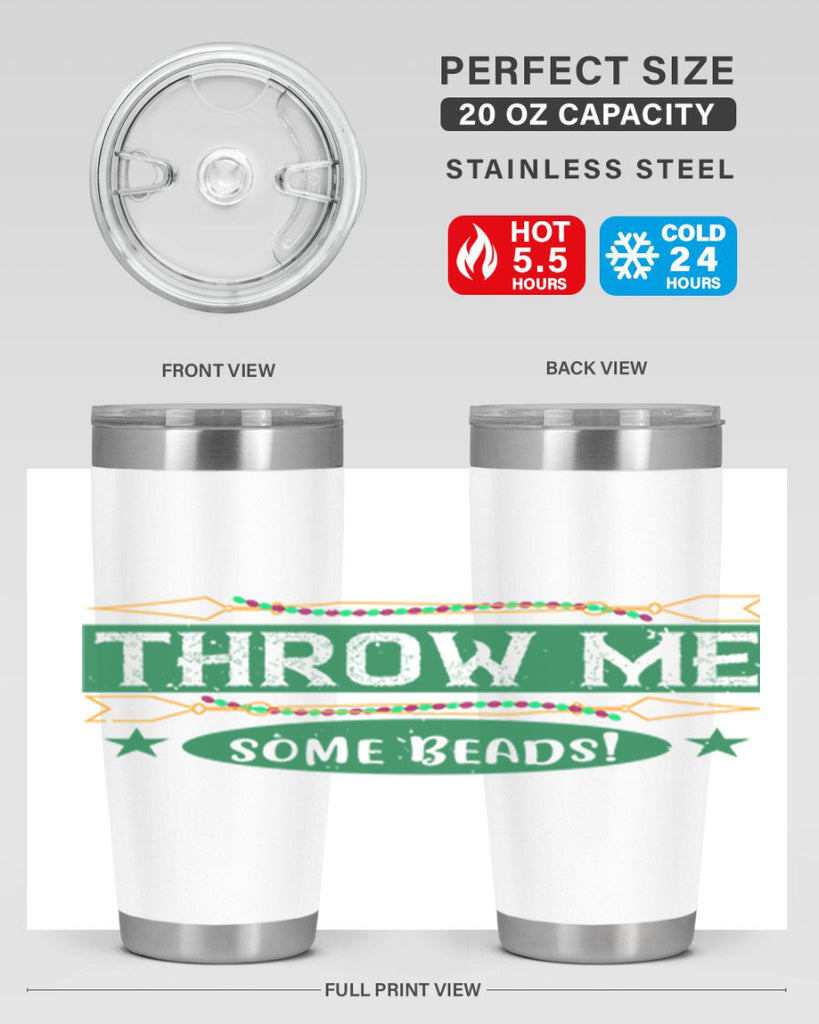 throw me some beads 34#- mardi gras- Tumbler