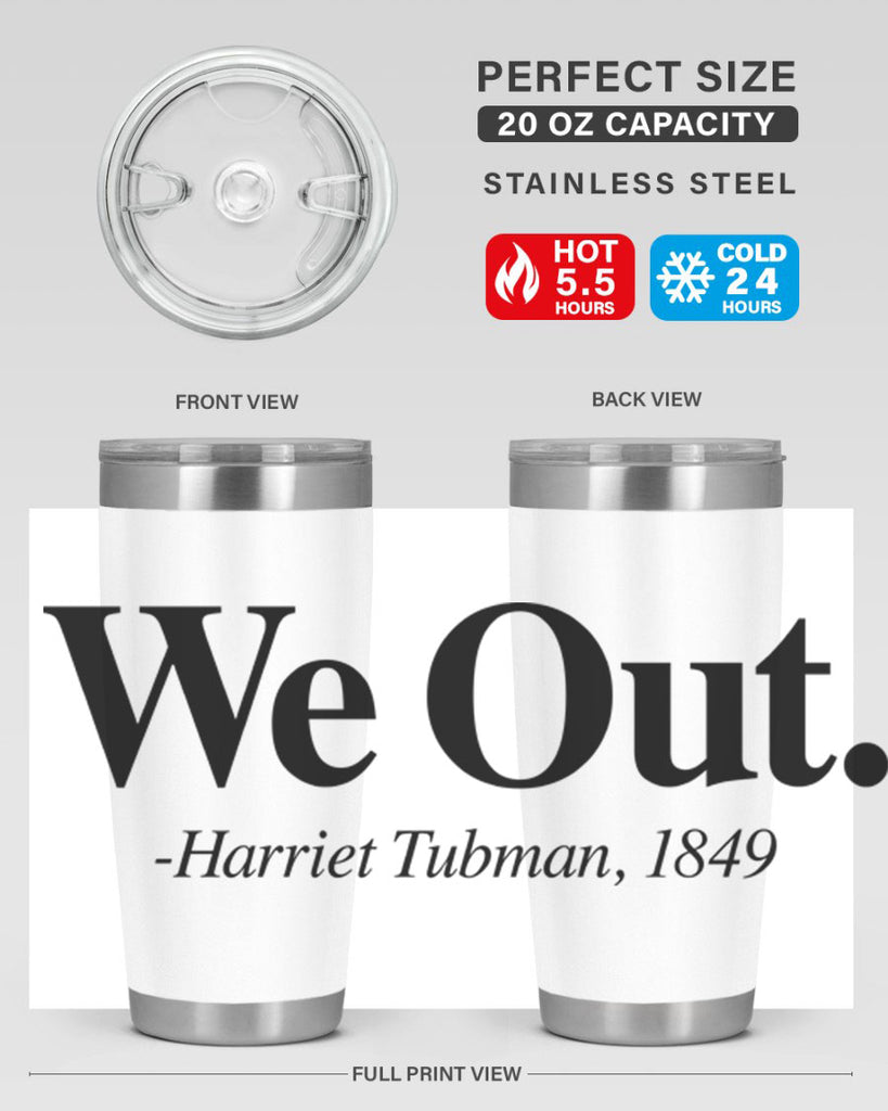 we out harriet tubman 12#- black words phrases- Cotton Tank