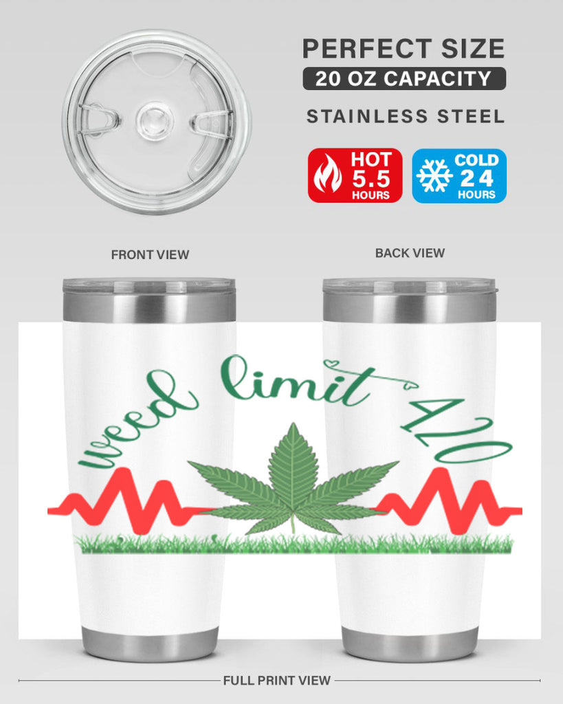 weed limit 420 cannabis hearbeat 291#- marijuana- Tumbler