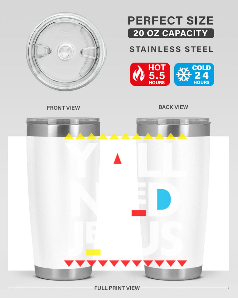 yall need jesus 4#- black words phrases- Cotton Tank