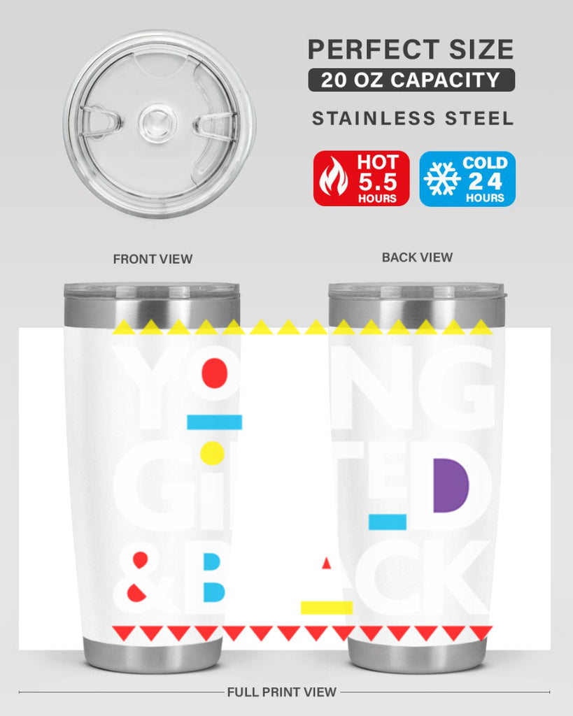 young gifted and black 2#- black words phrases- Cotton Tank