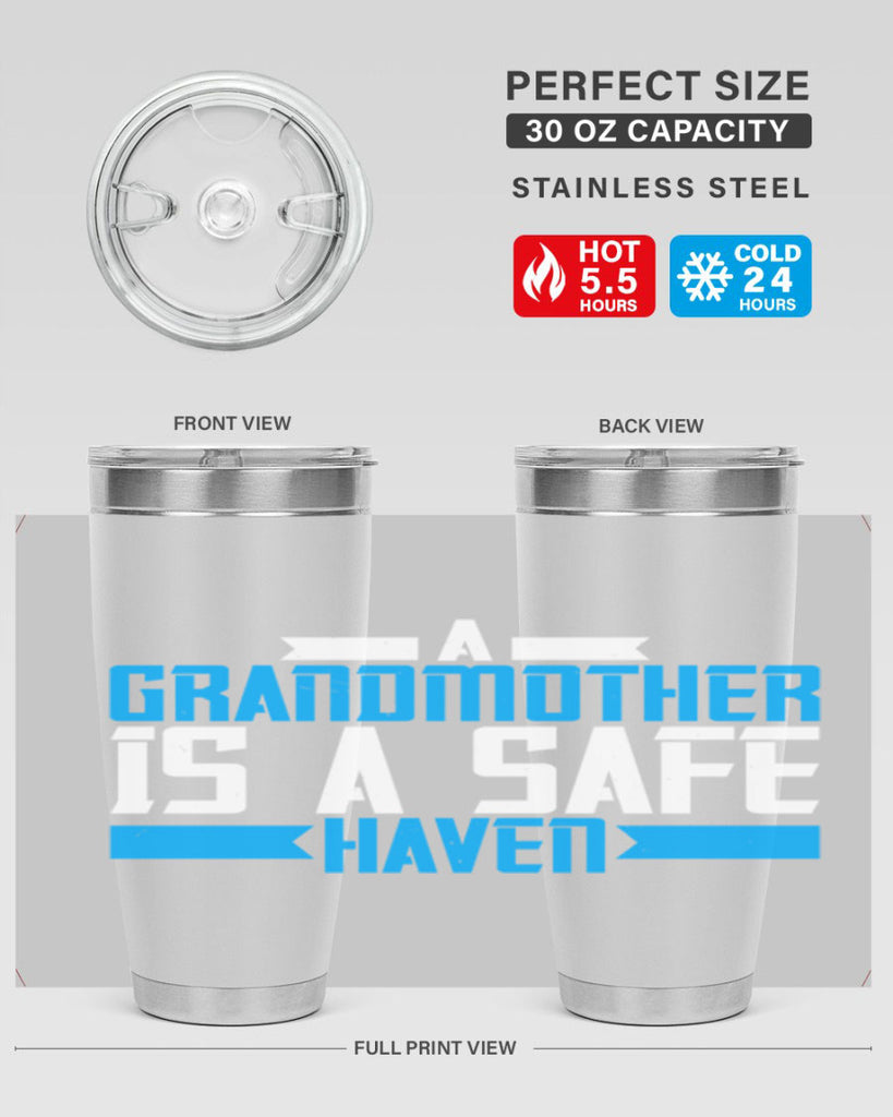 A Grandmother is a safe haven 42#- grandma - nana- Tumbler