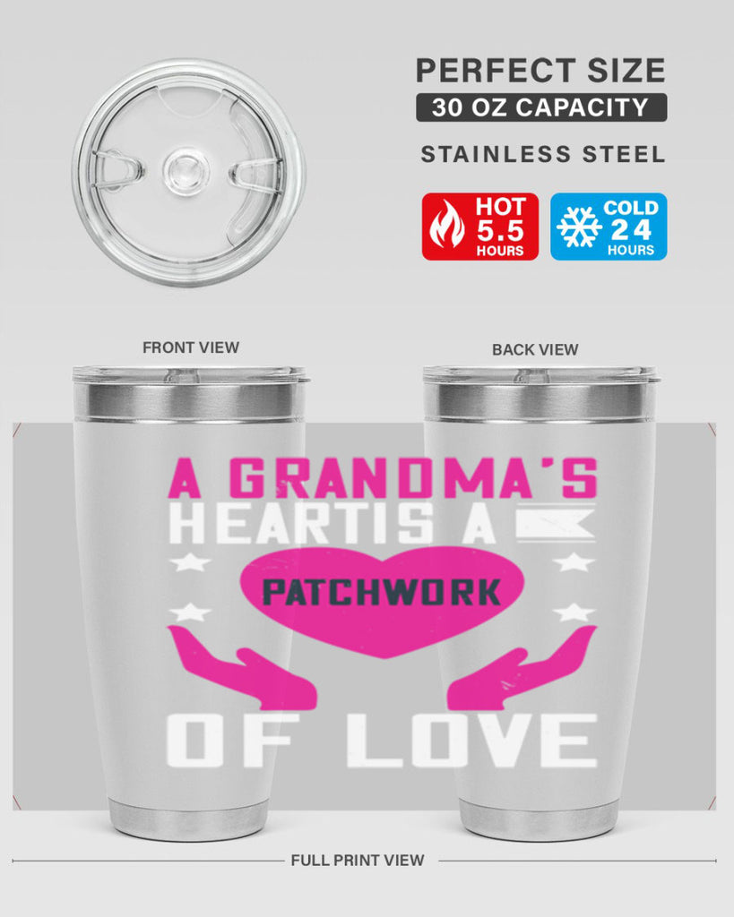 A grandma’s heart is a patchwork of love 86#- grandma - nana- Tumbler