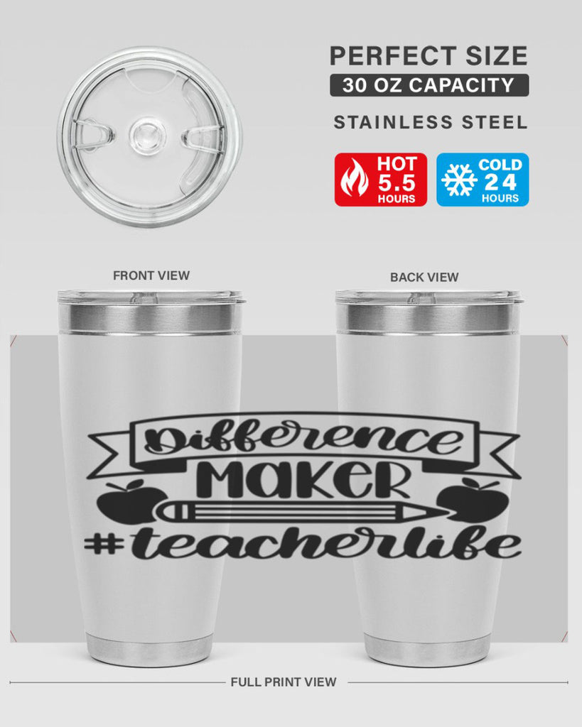 Difference Maker Teacher Life Style 78#- teacher- tumbler