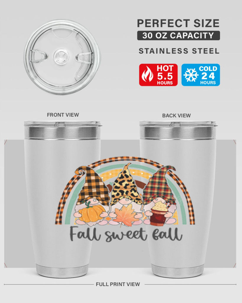 FallSweetFallGnomeRainbow 162#- fall- Tumbler