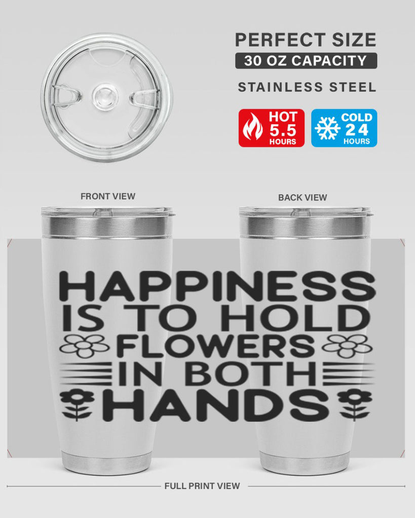 Happiness is to hold flowers 154#- spring- Tumbler