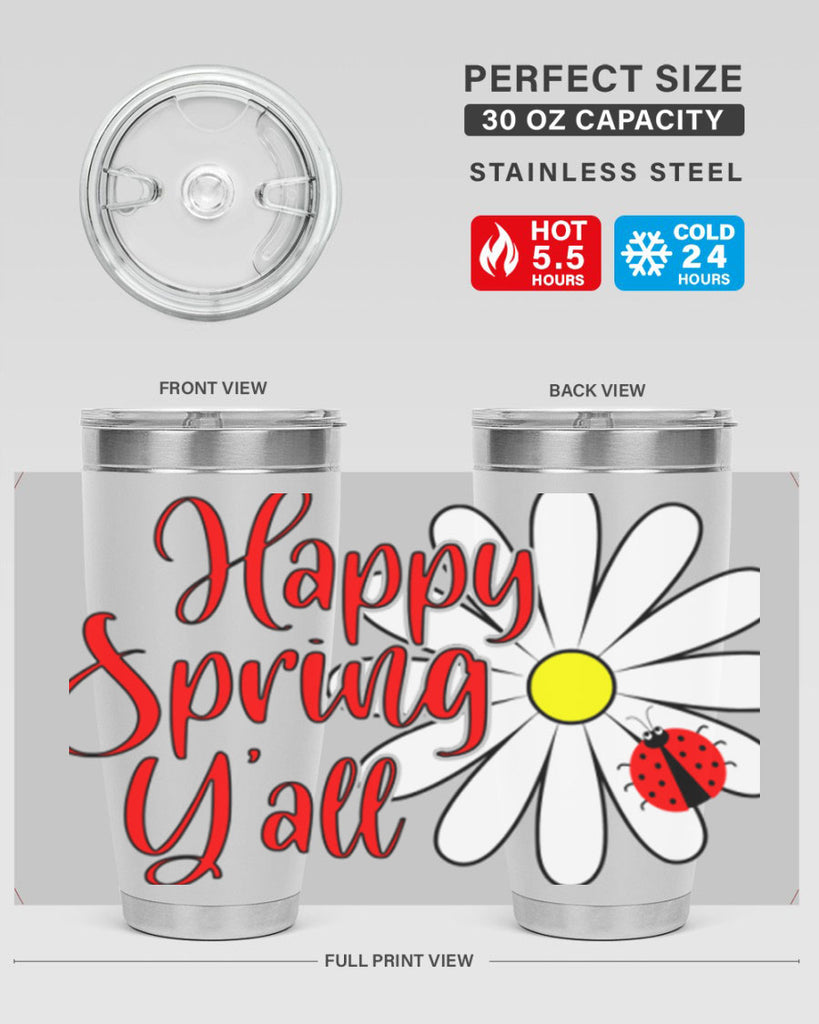 Happy Spring Y'all 161#- spring- Tumbler