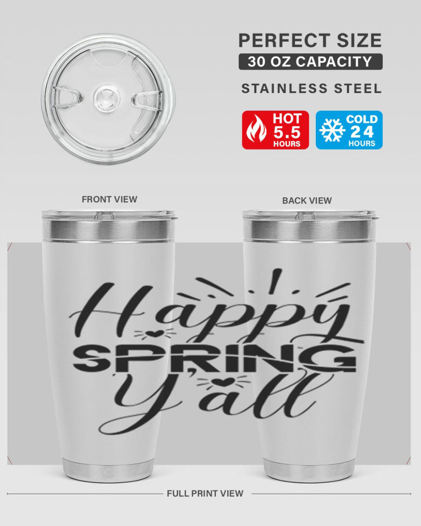 Happy Spring Y'all 165#- spring- Tumbler