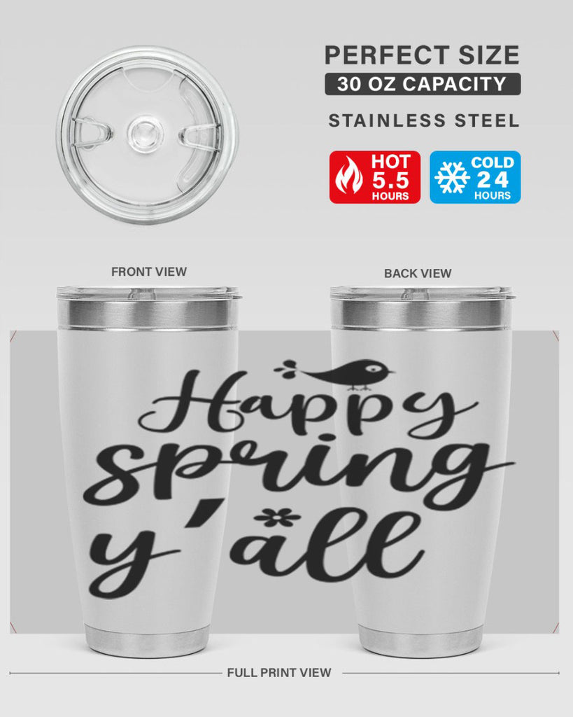 Happy Spring Y'all 167#- spring- Tumbler