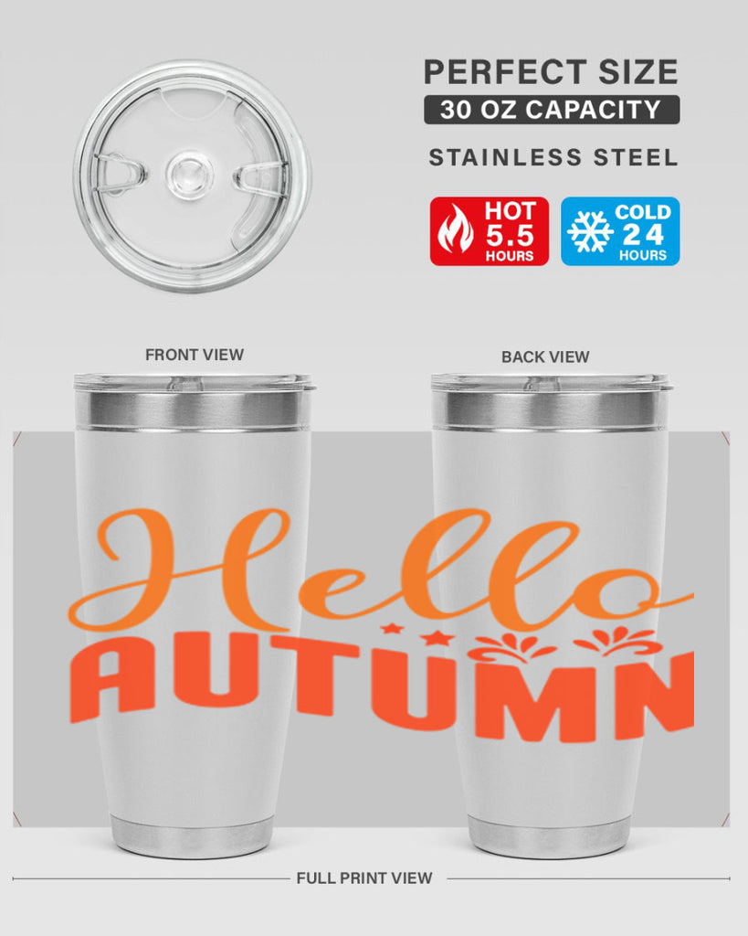 Hello Autumn Design 268#- fall- Tumbler