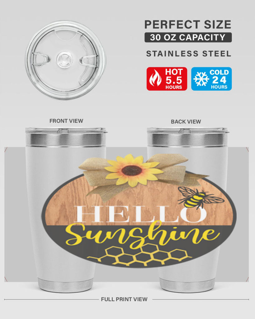 Hello Sunshine and bee Mockup215#- spring- Tumbler
