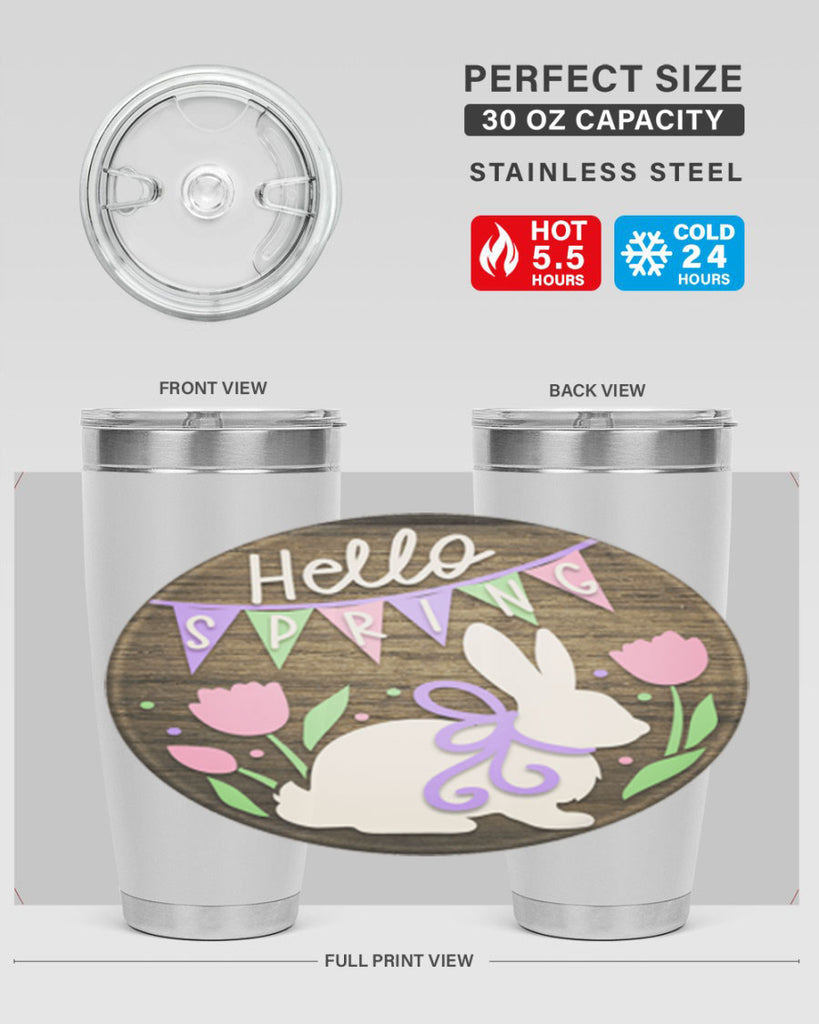 Hello spring bunny Mockup190#- spring- Tumbler