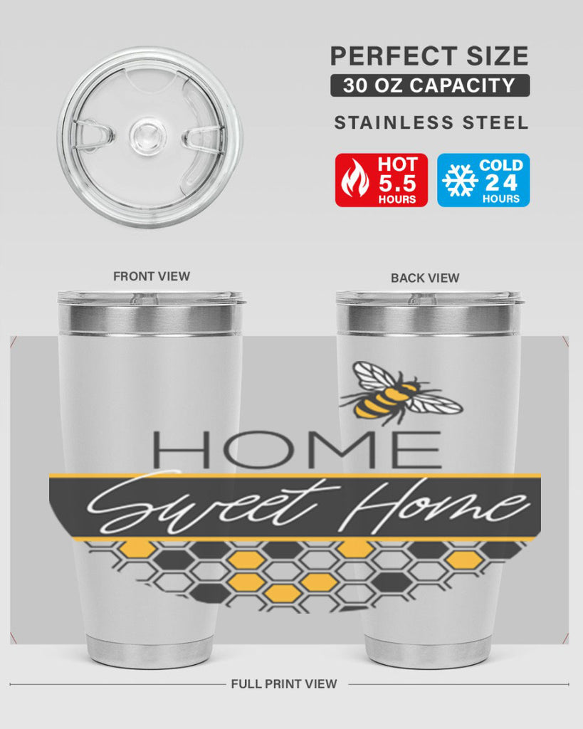 Home Sweet Home Bee and hive pattern243#- spring- Tumbler