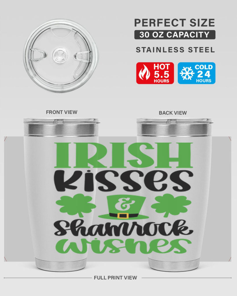 Irish Kisses Shamrock Wishes Style 81#- St Patricks Day- Tumbler