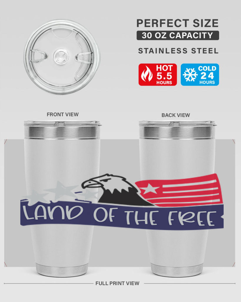 Land Of The Free Style 157#- Fourt Of July- Tumbler