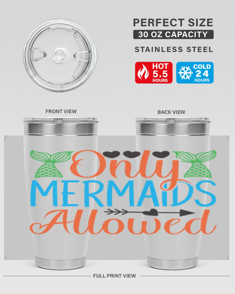 Only Mermaids Allowed 531#- mermaid- Tumbler