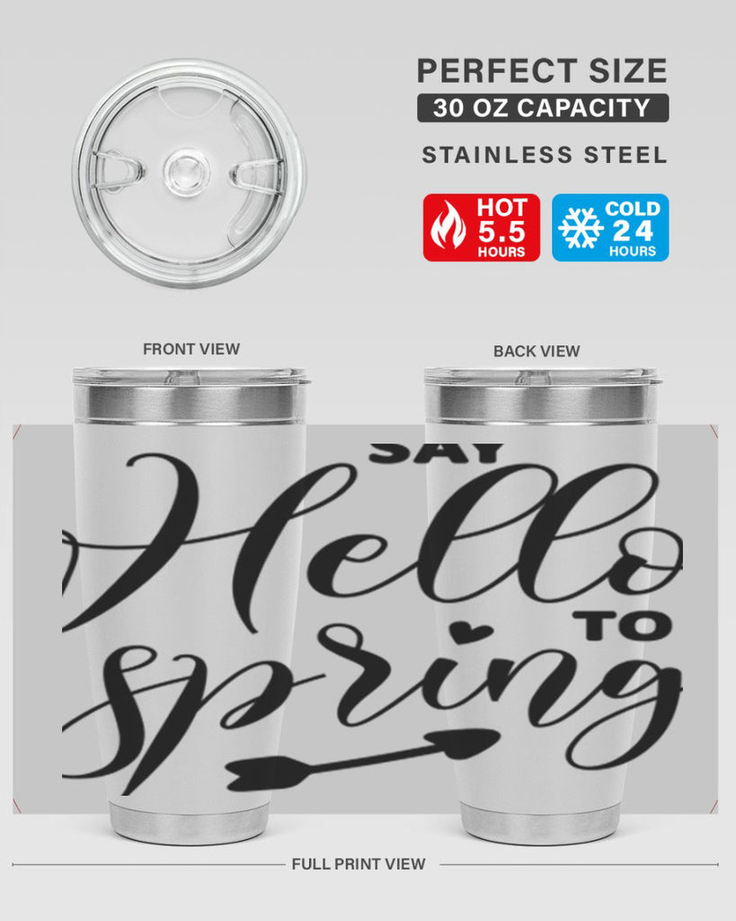Say Hello to Spring402#- spring- Tumbler