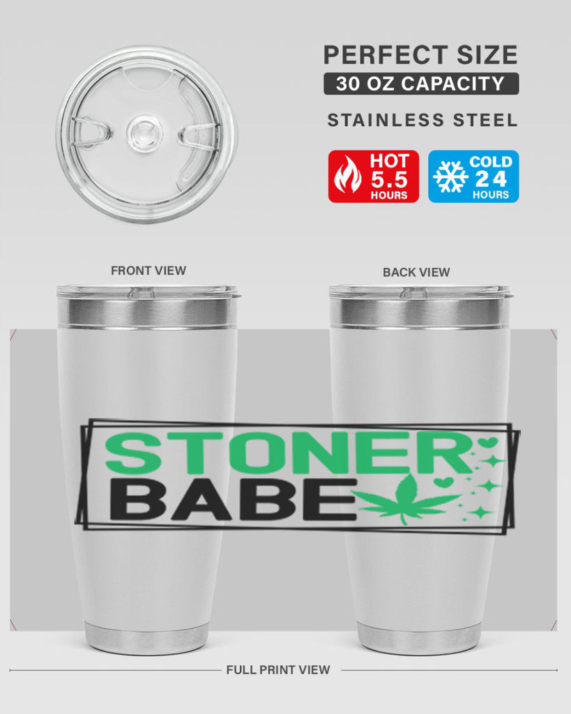 Stoner Babe 258#- marijuana- Tumbler