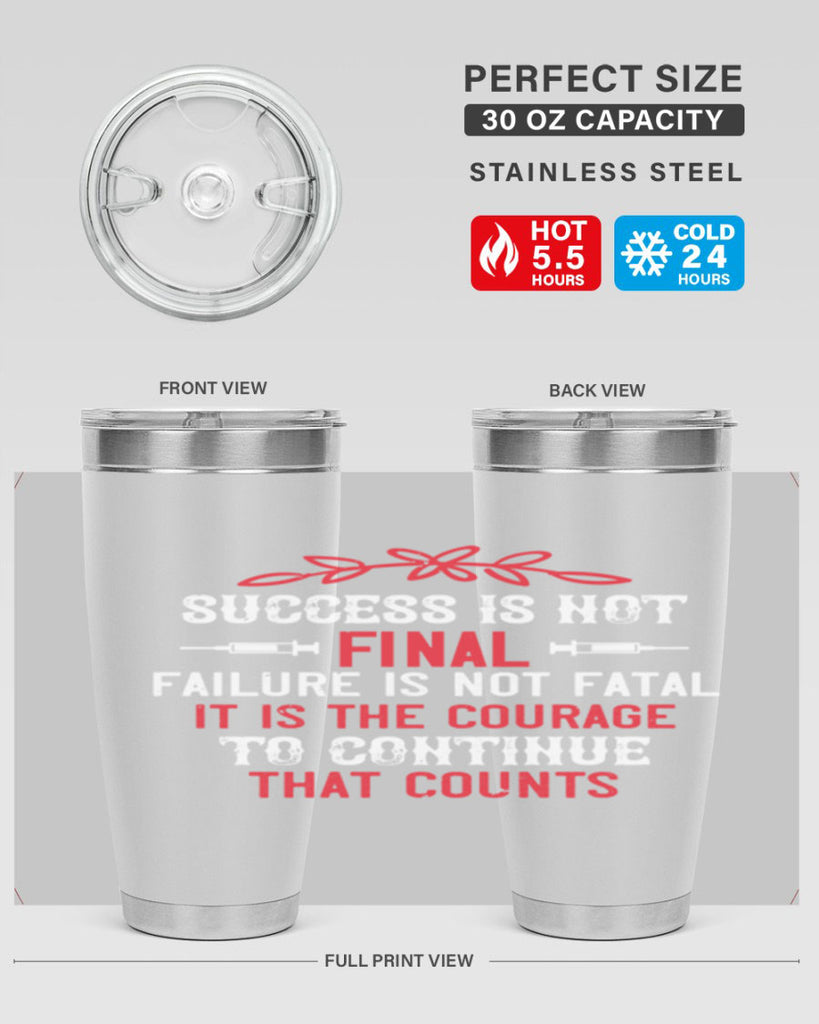 Success is not final Failure is not fatal Style 266#- nurse- tumbler