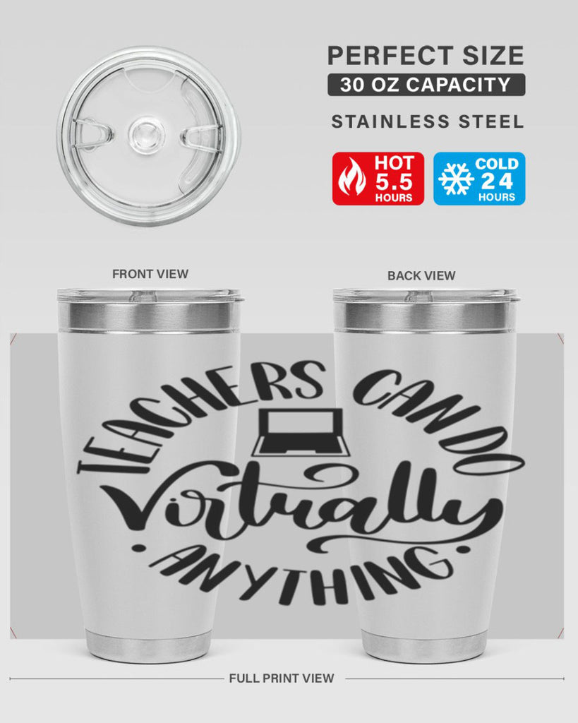 Teachers Can Do Anything Virtually Style 46#- teacher- tumbler