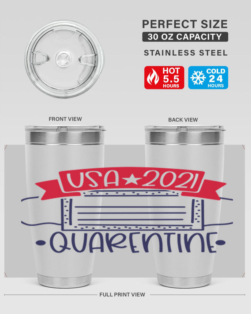 USA Quarentine Style 183#- Fourt Of July- Tumbler