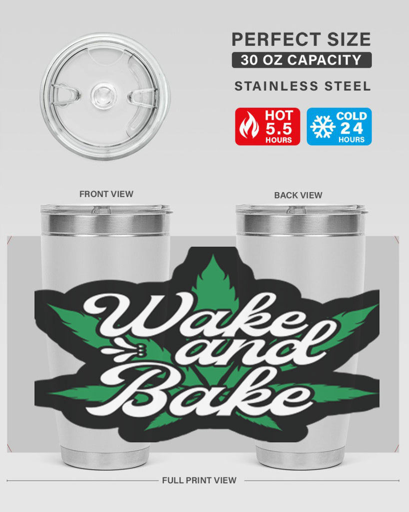 Wake and bake 273#- marijuana- Tumbler