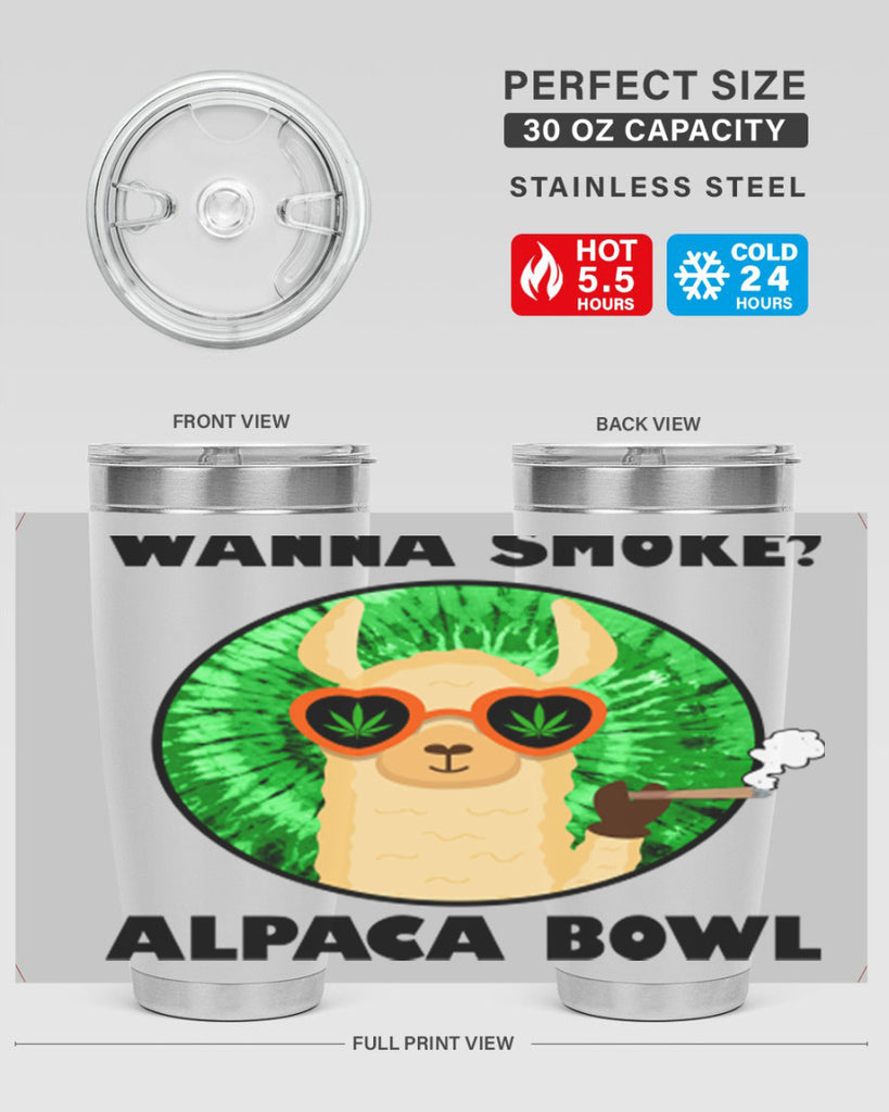 Wanna Smoke Alpaca Bowl 276#- marijuana- Tumbler