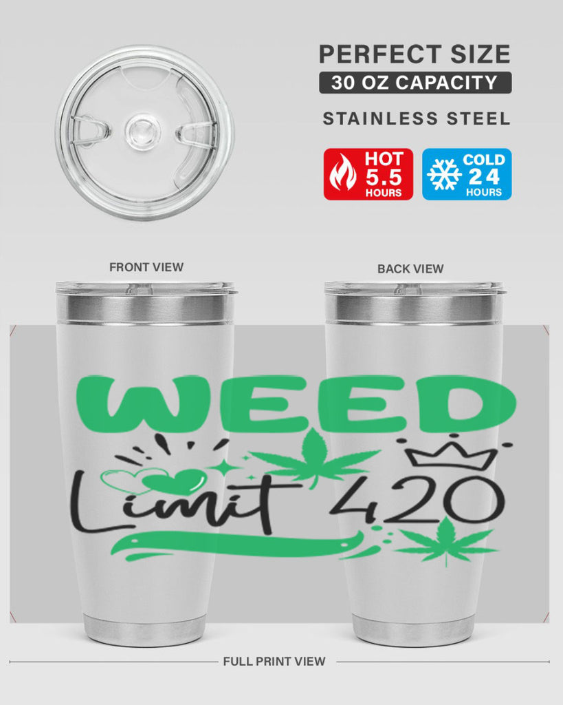 Weed Limit 420 295#- marijuana- Tumbler