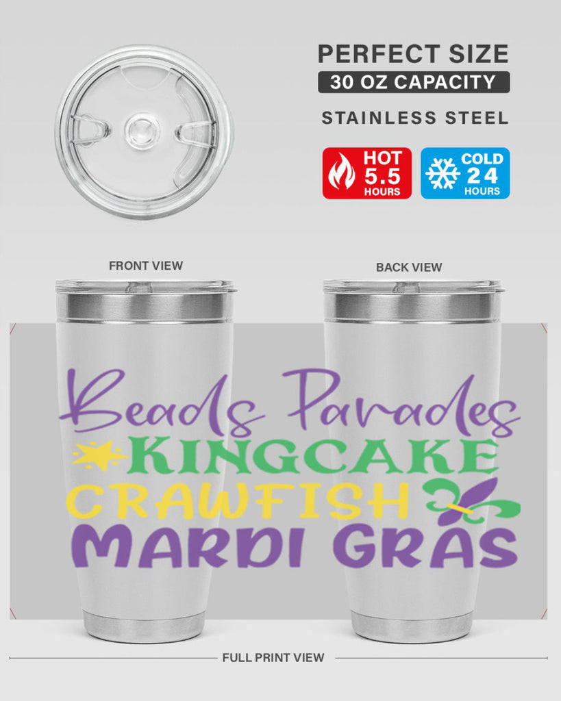 beads parades kingcake crawfish mardi gras 85#- mardi gras- Tumbler