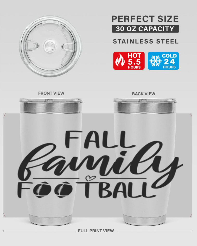 fall family football 100#- fall- Tumbler