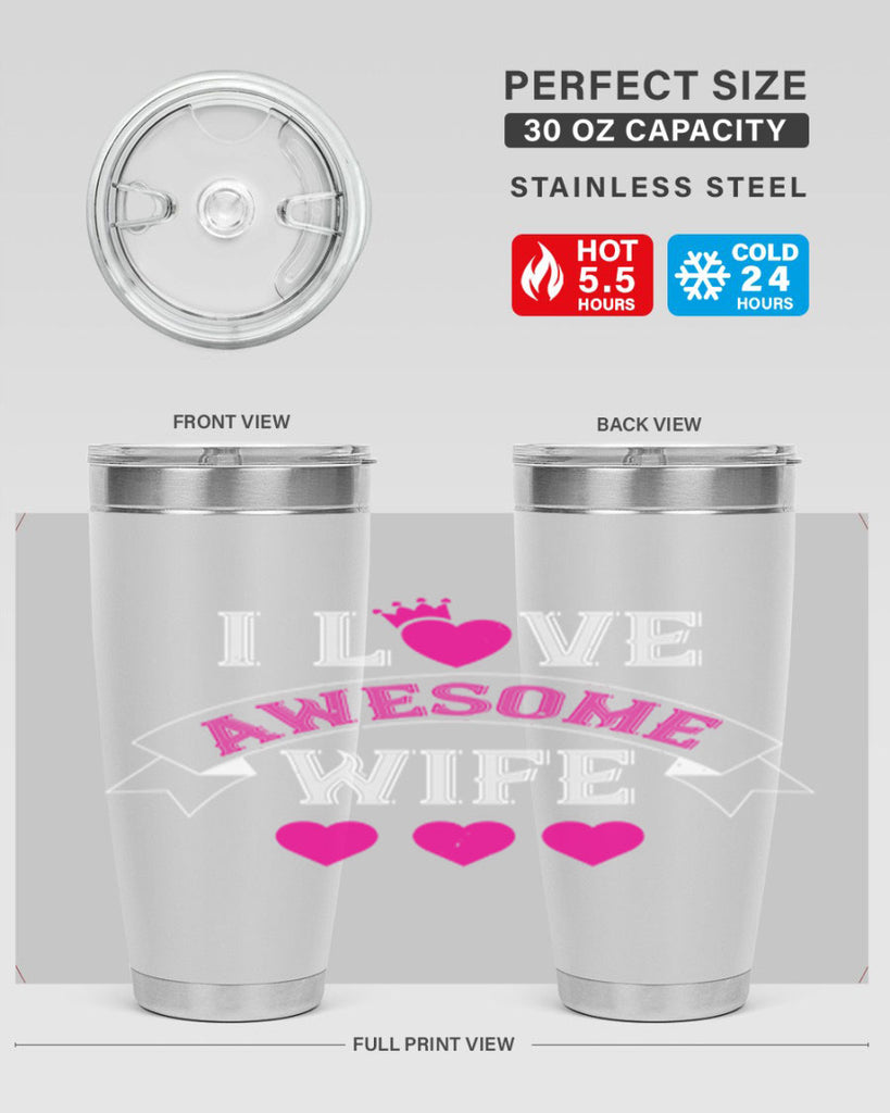 i love awesome wife 57#- valentines day- Tumbler