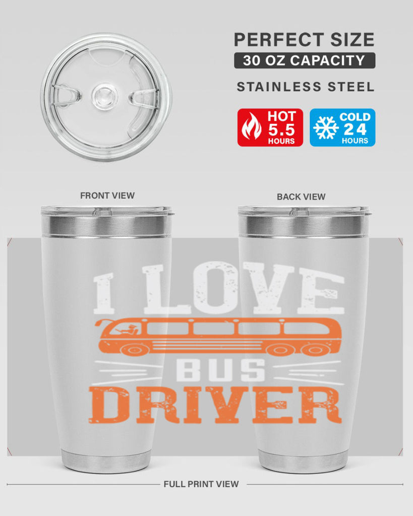 i love bus driver Style 30#- bus driver- tumbler
