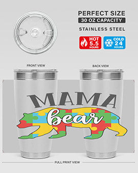 mama bear Style 32#- autism- Tumbler