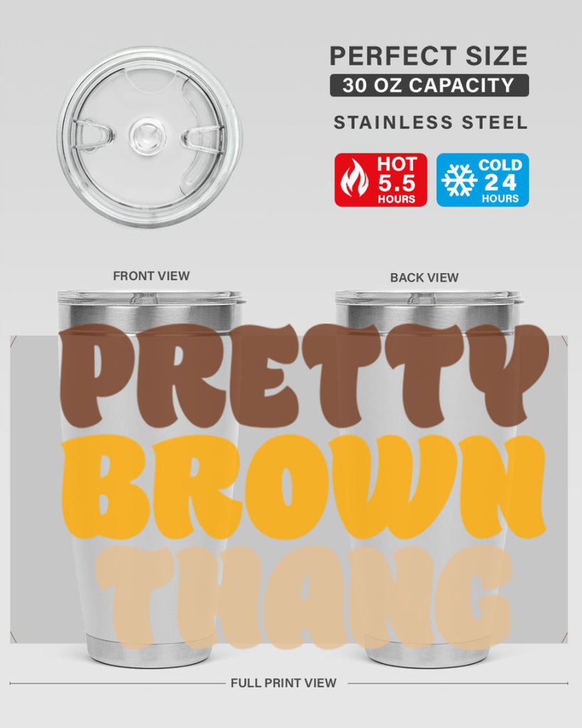 pretty  brown thang 52#- black words phrases- Cotton Tank