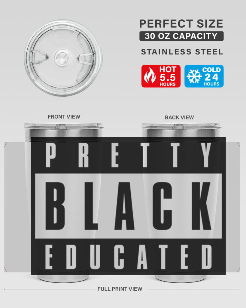 pretty black educated 50#- black words phrases- Cotton Tank