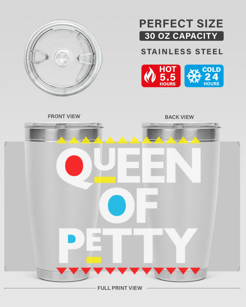 queen ofpetty 48#- black words phrases- Cotton Tank