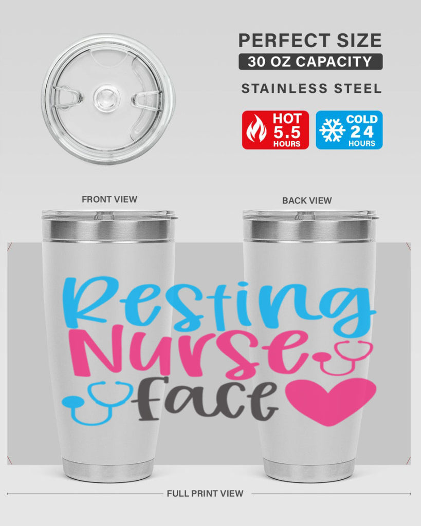 resting nurse face Style 355#- nurse- tumbler