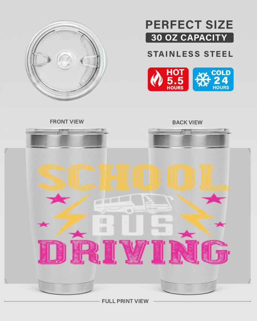 school bus driving Style 17#- bus driver- tumbler