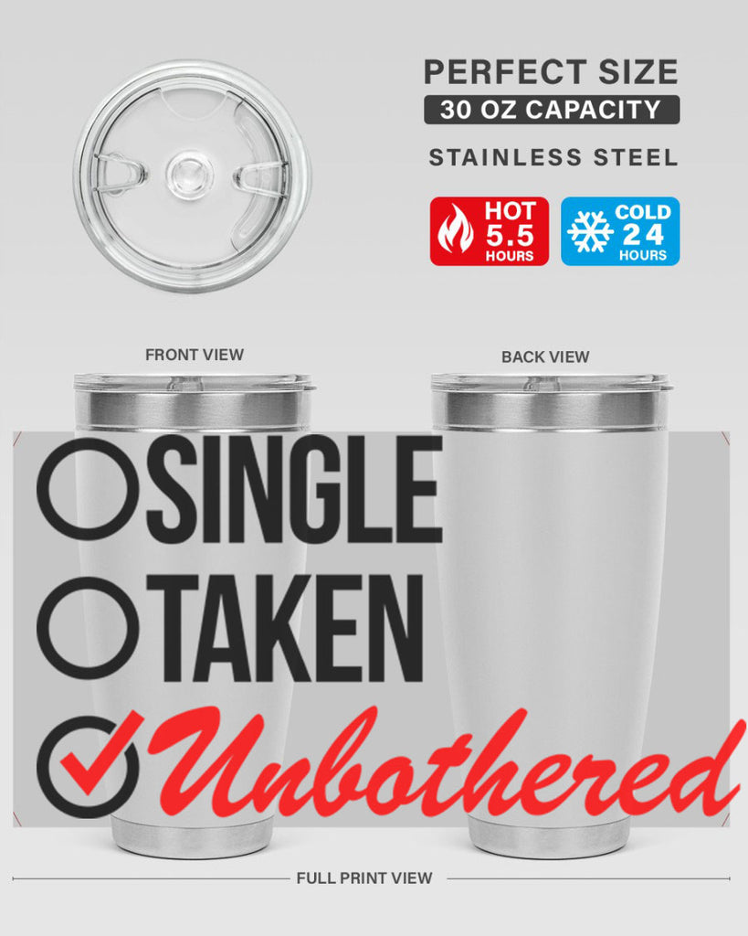 single taken unbothered 35#- black words phrases- Cotton Tank