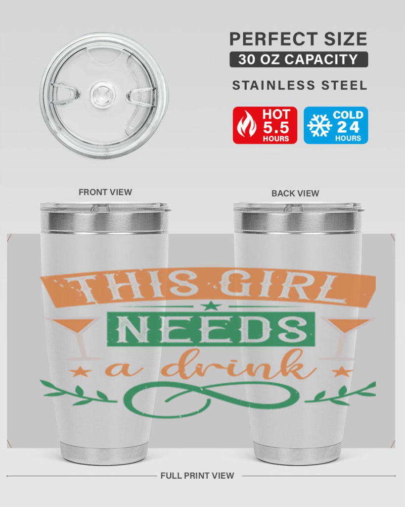 this girl needs a drink 36#- mardi gras- Tumbler