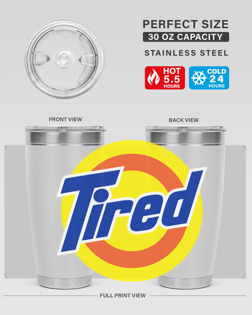 tired 19#- black words phrases- Cotton Tank