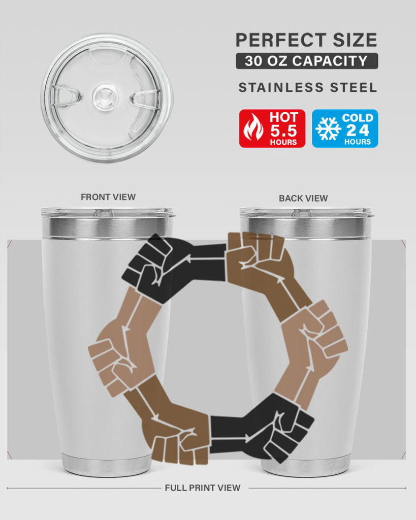 united black power fists 13#- black words phrases- Cotton Tank